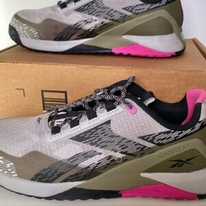 Reebok Women’s Gray & Pink Nano X1 Safety Work Shoe